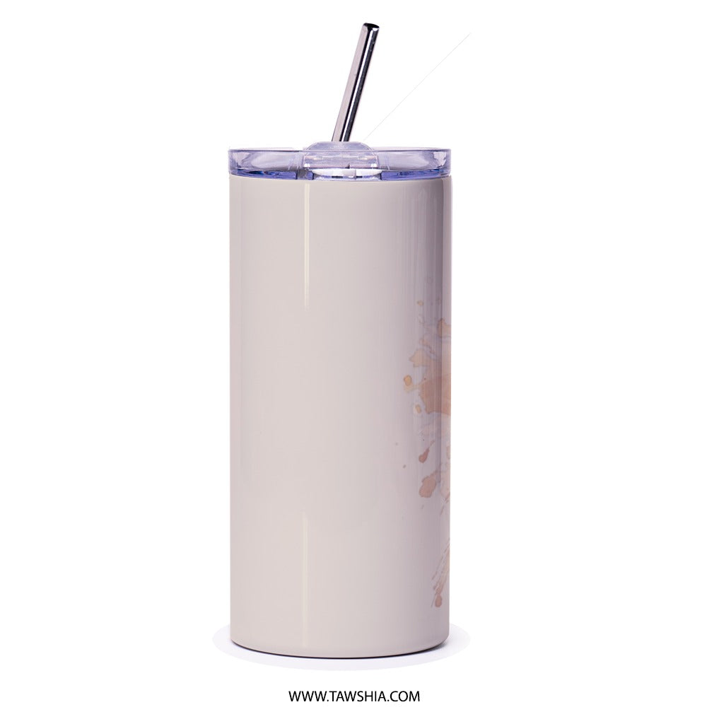 Iced Coffee Tumbler, Watercolor Frappe Cup, Aesthetic Beverage Tumbler, Cold Drink Lover Gift, Coffee Lover Tumbler, Stylish Coffee Tumbler - Tawshia
