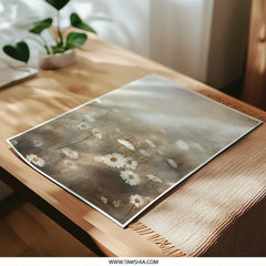 Daisy Photographic Print, Floral Wall Art, Nature Photography, Flower Field Photo, Home Decor, Gift Idea, Botanical Art Print - Tawshia