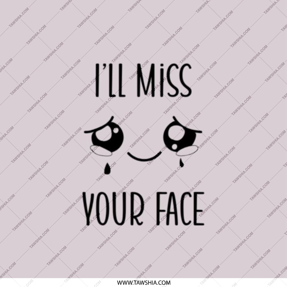 I'll Miss Your Face Pocket Mirror, Cute Pocket Mirror, Farewell Gift, Goodbye Gift, Travel Mirror, Kawaii Pocket Mirror, Gift For Her - Tawshia