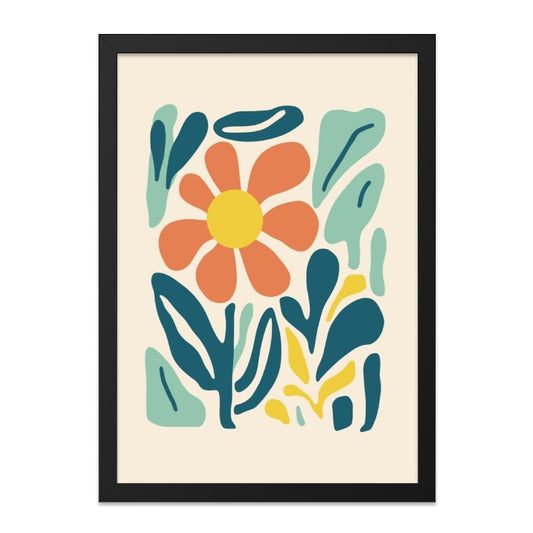 Abstract Floral Wall Art, Colorful Flower Print, Modern Home Decor, Trendy Plant Art, Botanical Wall Decor - Tawshia