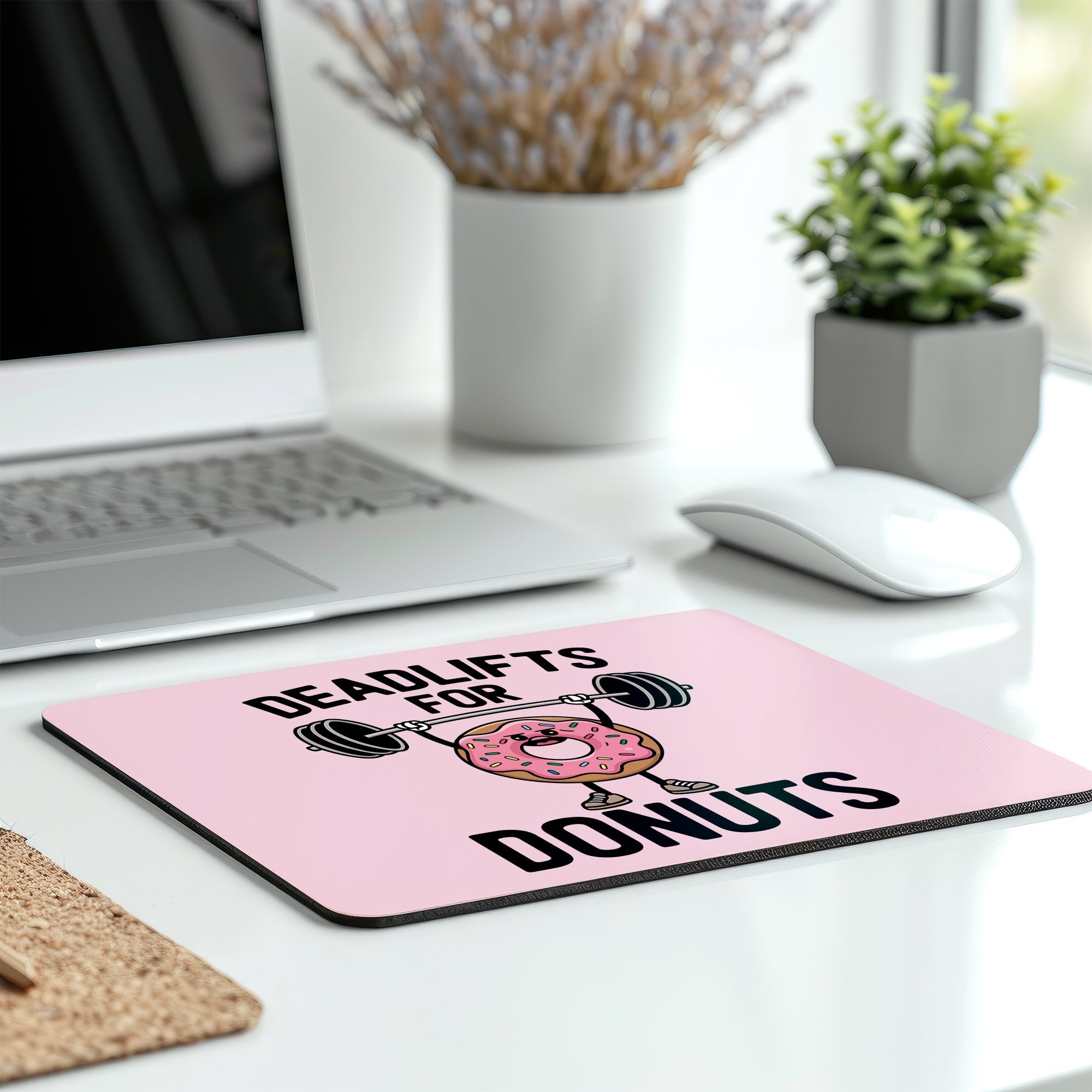 Deadlifts for Donuts Motivational Gym Mouse Pad Product