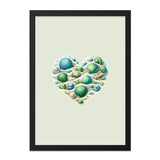Seashell Heart Wall Art, Beach Decor, Coastal Art Print, Ocean Lover Gift, Nautical Wall Decor, Seashell Art, Beach House Art - Tawshia