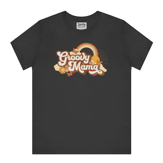 Retro Groovy Mama Rainbow Graphic Tee product type
