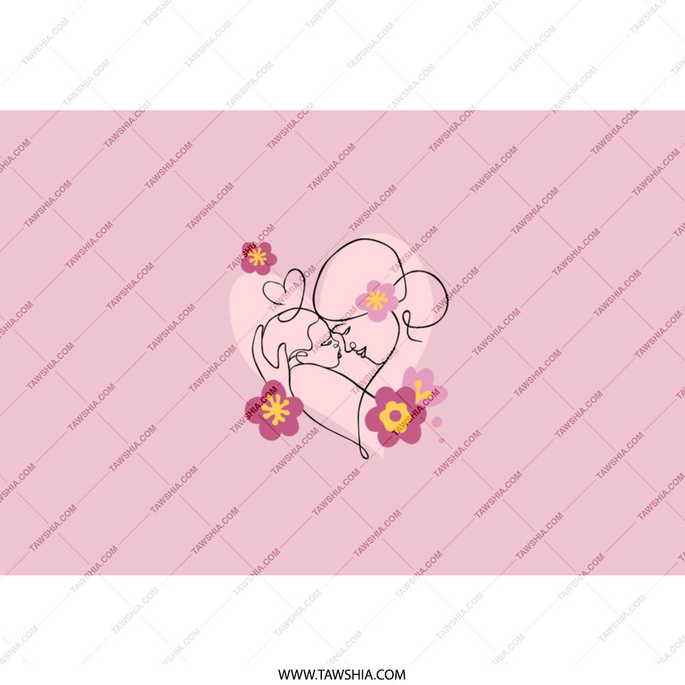 Mother and Child Tumbler, Love Tumbler, Floral Tumbler, Mom Tumbler, Gift for Mom, Mother's Day Gift, Tumbler with Straw - Tawshia