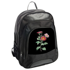 Pink Daisy Backpack, Floral Backpack, Flower Art Bag, Cute Backpack, Botanical Print Bag, Gift for Her, Book Bag, Travel Backpack - Tawshia
