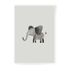 Elephant Photographic Prints, Nursery Decor, Baby Room Art, Animal Wall Art, Kids Room Prints, Cute Animal Print, Playroom Decoration - Tawshia