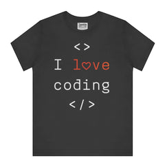 I love coding graphic text design on shirt product