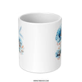 Blue Poppy Mug, Floral Coffee Cup, Flower Lover Gift, Unique Tea Mug, Botanical Mug, Spring Decor, Housewarming Gift, Artistic Mug - Tawshia