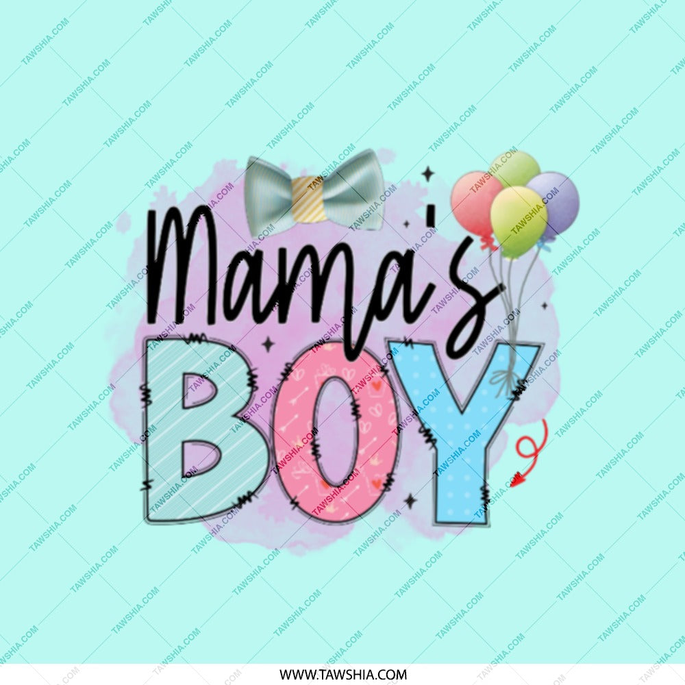 Mamas Boy Pocket Mirror, Cute Balloons Pocket Mirror, Gift For Moms Pocket Mirror, New Mom Gift, Baby Boy Pocket Mirror, Bow Pocket Mirror - Tawshia