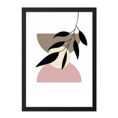Minimalist Leaf Wall Art, Abstract Shapes Print, Modern Home Decor, Botanical Art Print, Living Room Wall Decor - Tawshia
