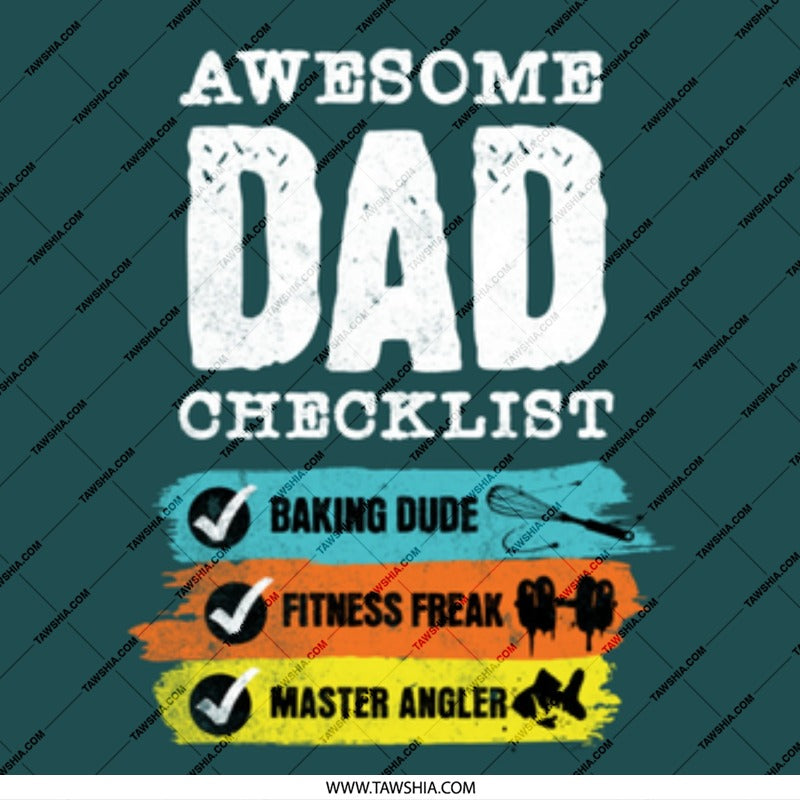 Awesome Dad Checklist Design Dads Product
