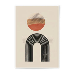 Abstract Arch Photographic Print, Minimalist Wall Art, Modern Geometric Decor, Sunrise Circle Art Print, Home Decor, Wall Hanging - Tawshia