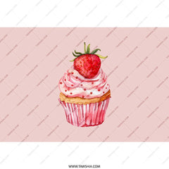 Strawberry Cupcake Tumbler, Cute Tumbler, Food Tumbler, Gift For Her, Cupcake Lover Gift, Baking Gift, Trendy Tumbler, Pink Tumbler - Tawshia