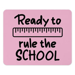 Back to School Mouse Pad, Ready to Rule the School, Pink Desk Accessory, Student Gift, Teacher Present, School Supplies, Office Decor - Tawshia
