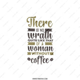 Funny Woman Coffee Lover Pillow, Wrath Quote Throw Pillow, Decorative Accent Pillow, Coffee Home Decor, Gift for Her, Unique Pillows - Tawshia