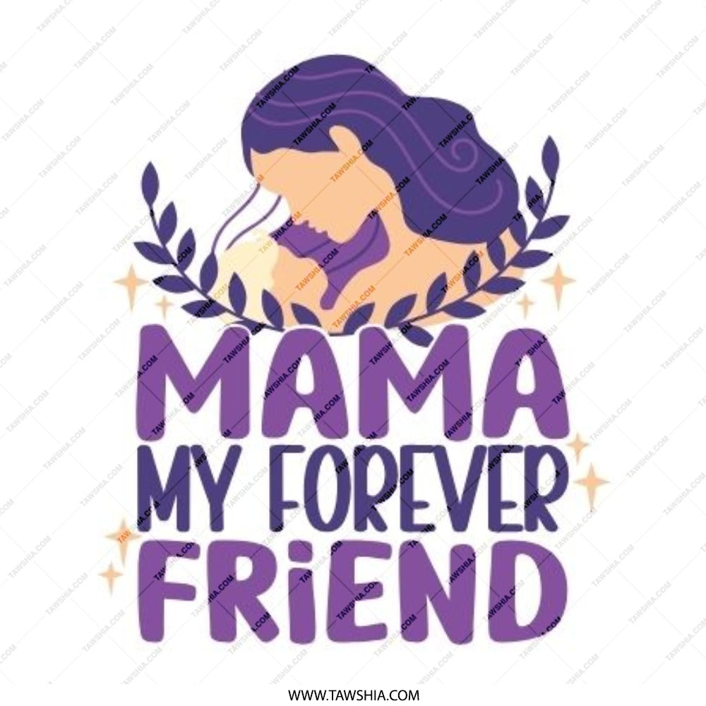 Mama My Forever Friend Pinback Button, Mothers Day Gift, Cute Mother Daughter Button, Mom Appreciation Button, Motherhood Gift - Tawshia