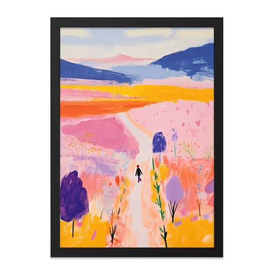 Walk in the Countryside Wall Art, Colorful Landscape Print, Modern Art Print, Nature Scenery, Fine Art Poster, Home Decor, Wall Decor - Tawshia