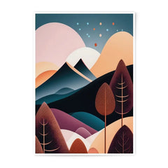 Abstract Mountain Photographic Print, Geometric Landscape Art, Minimalist Wall Decor, Modern Art Print, Home Decor, Nature Photography Print - Tawshia