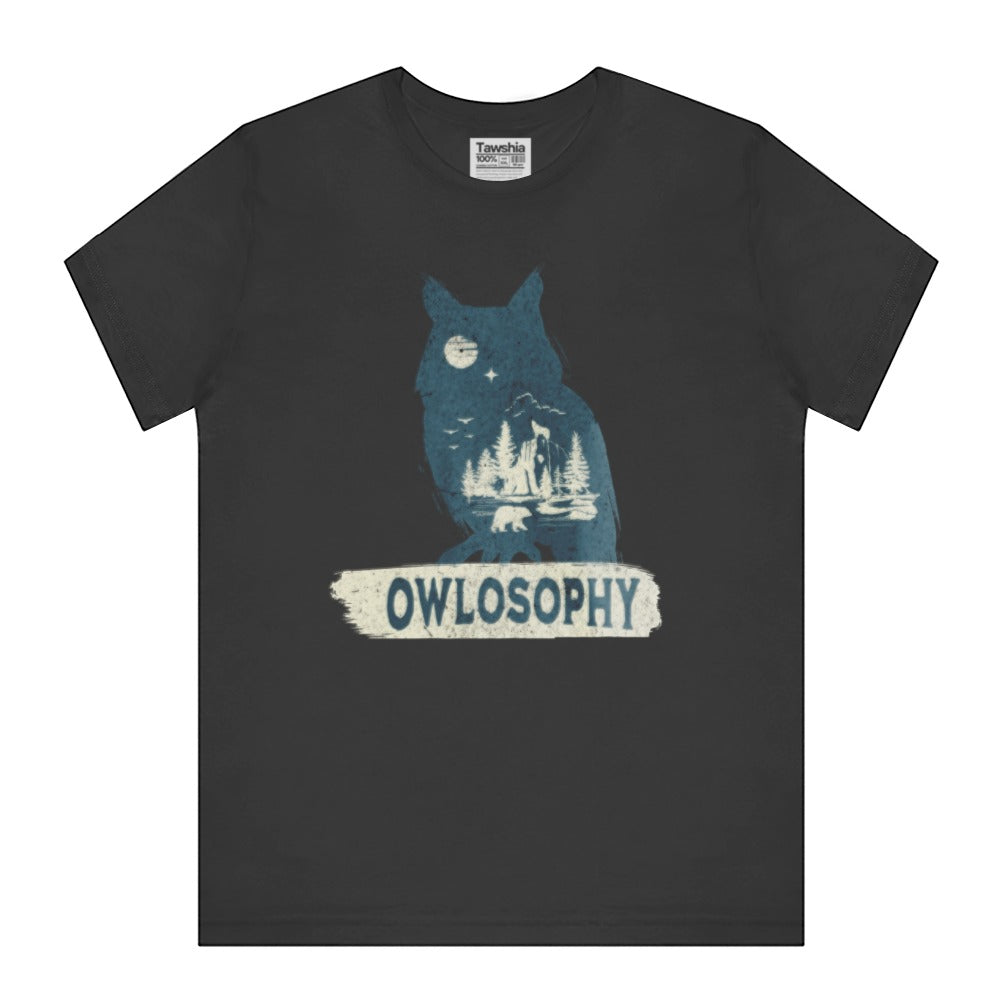 Night Owl Graphic Print Owlosophy Themed Shirt product