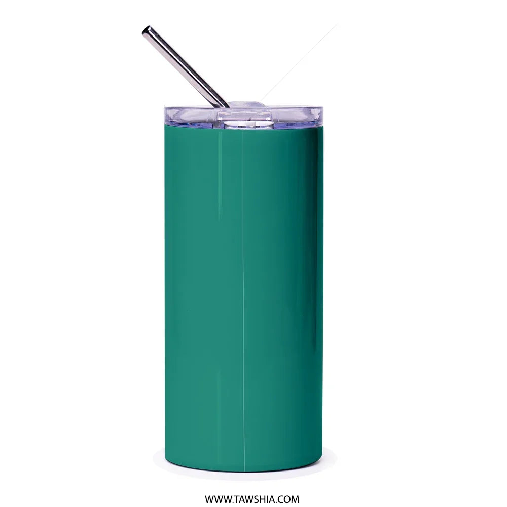 Insulated Teal Tumbler With Straw Drinkware Product