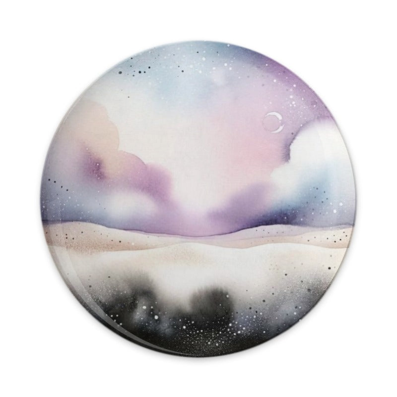 Watercolor Sky Pinback Button, Aesthetic Clouds Button, Galaxy Landscape Button, Dreamy Space Button, Pastel Colors Button - Tawshia