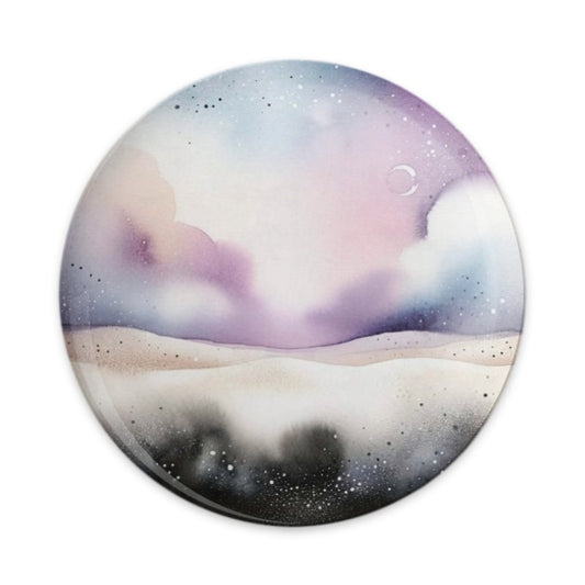 Watercolor Sky Pinback Button, Aesthetic Clouds Button, Galaxy Landscape Button, Dreamy Space Button, Pastel Colors Button - Tawshia