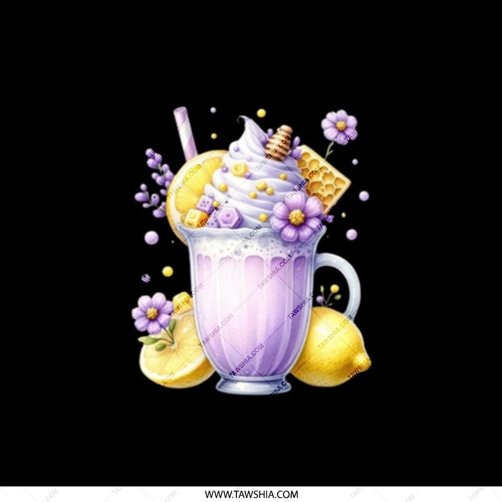 Lemonade Pocket Mirror, Honeycomb, Purple Flowers, Drink Design, Cute Pocket Mirror, Makeup Mirror, Compact Mirror, Travel Mirror - Tawshia
