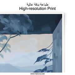 Abstract Landscape Photographic Print, Modern Wall Art, Minimalist Mountain View, Nature Inspired Home Decor, Serene Art Print - Tawshia