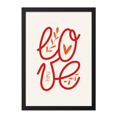 Love You Wall Art, Valentine's Day Decor, Romantic Art Print, Script Wall Decor, Minimalist Art, Modern Home Decor, Love Artwork - Tawshia