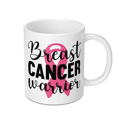 Breast Cancer Warrior Mug, Pink Ribbon, Support Gift, Cancer Awareness, Survivor Gift, Inspirational Mug - Tawshia