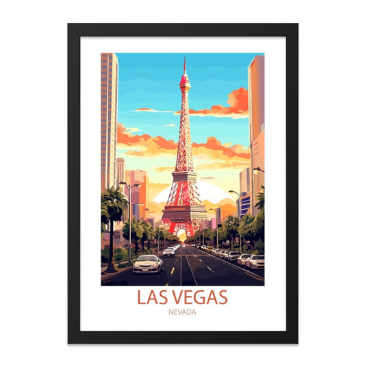 Las Vegas Nevada Wall Art, Eiffel Tower Print, Cityscape Poster, Travel Photography, Home Decor, Souvenir Art - Tawshia