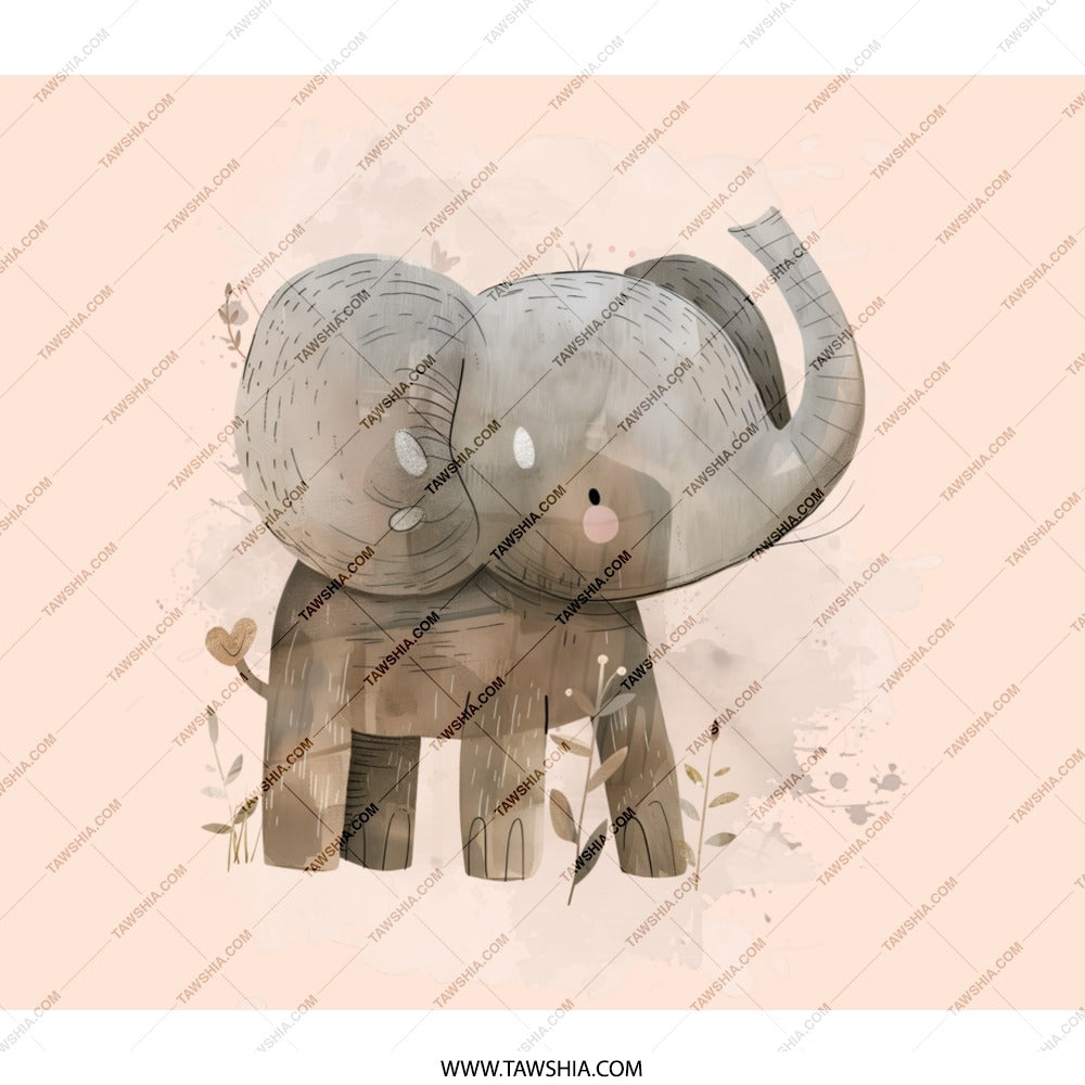 Cute Elephant Backpack, Watercolor Backpack, Animal Backpack, Kids Backpack, Toddler Backpack, Nursery Art Backpack, Baby Shower Gift - Tawshia