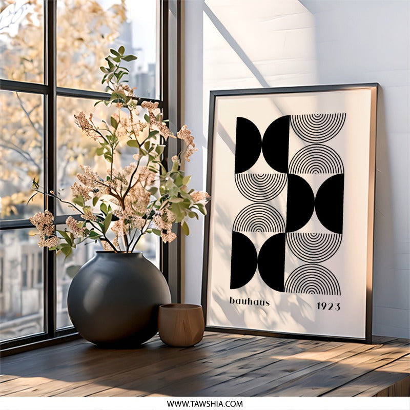 Bauhaus 1923 Wall Art, Geometric Print, Minimalist Wall Decor, Modern Art Poster, Bauhaus Art Print, Abstract Wall Art, Home Decor - Tawshia