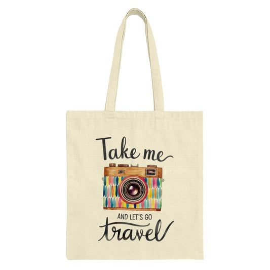 Camera Tote Bag, Travel Tote Bag, Photographer Gift, Camera Lover Bag, Retro Camera Tote, Take Me Travel Bag, Vintage Camera Handbag - Tawshia