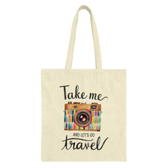Camera Tote Bag, Travel Tote Bag, Photographer Gift, Camera Lover Bag, Retro Camera Tote, Take Me Travel Bag, Vintage Camera Handbag - Tawshia