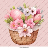 Easter Basket Pinback Button, Floral Pin Badge, Cute Easter Egg Button, Spring Accessory, Decorative Pin Button, Holiday Party Favor - Tawshia