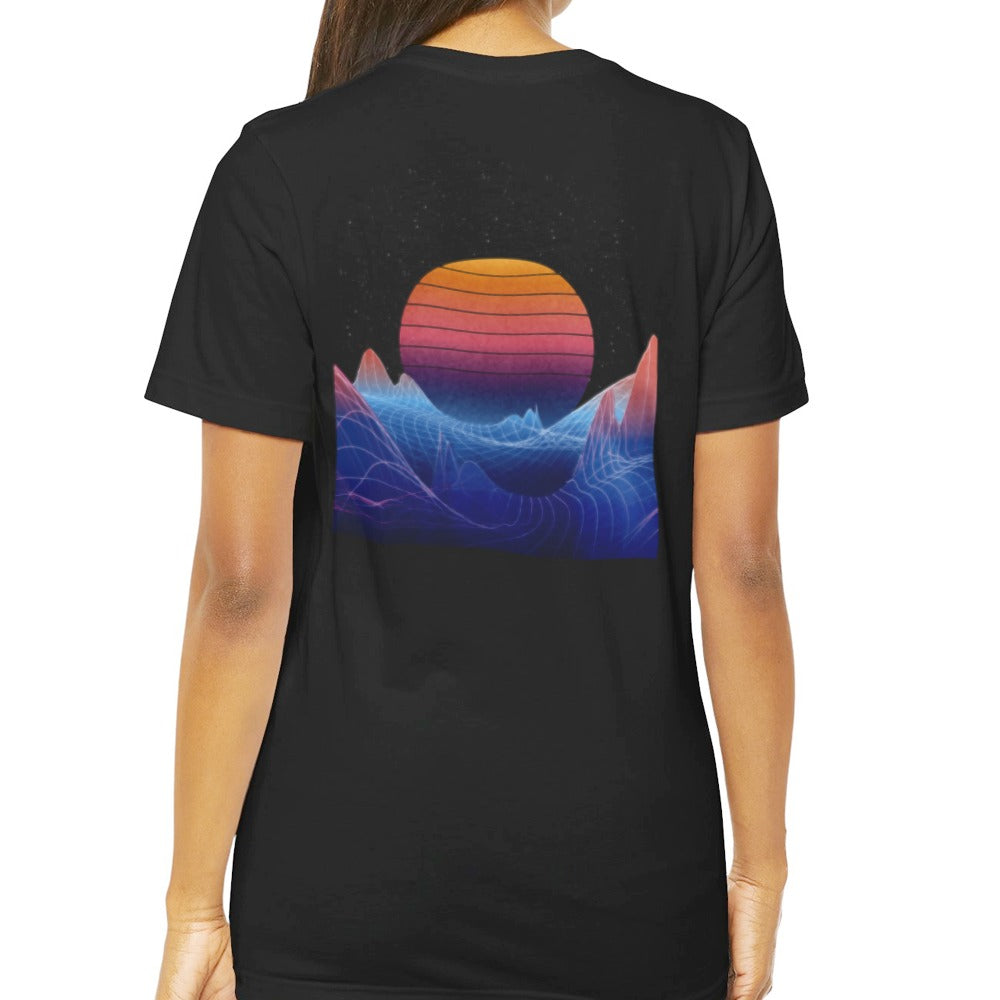 Sunset Mountain Landscape Art Graphic Shirt product type