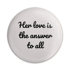 Love is the Answer Pinback Button, Positive Message Button, Inspirational Quote Pin, Her Love Gift Button, Cute Accessory Pin - Tawshia