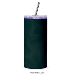 Sleek Dark Green Marble Patterned Tumbler product