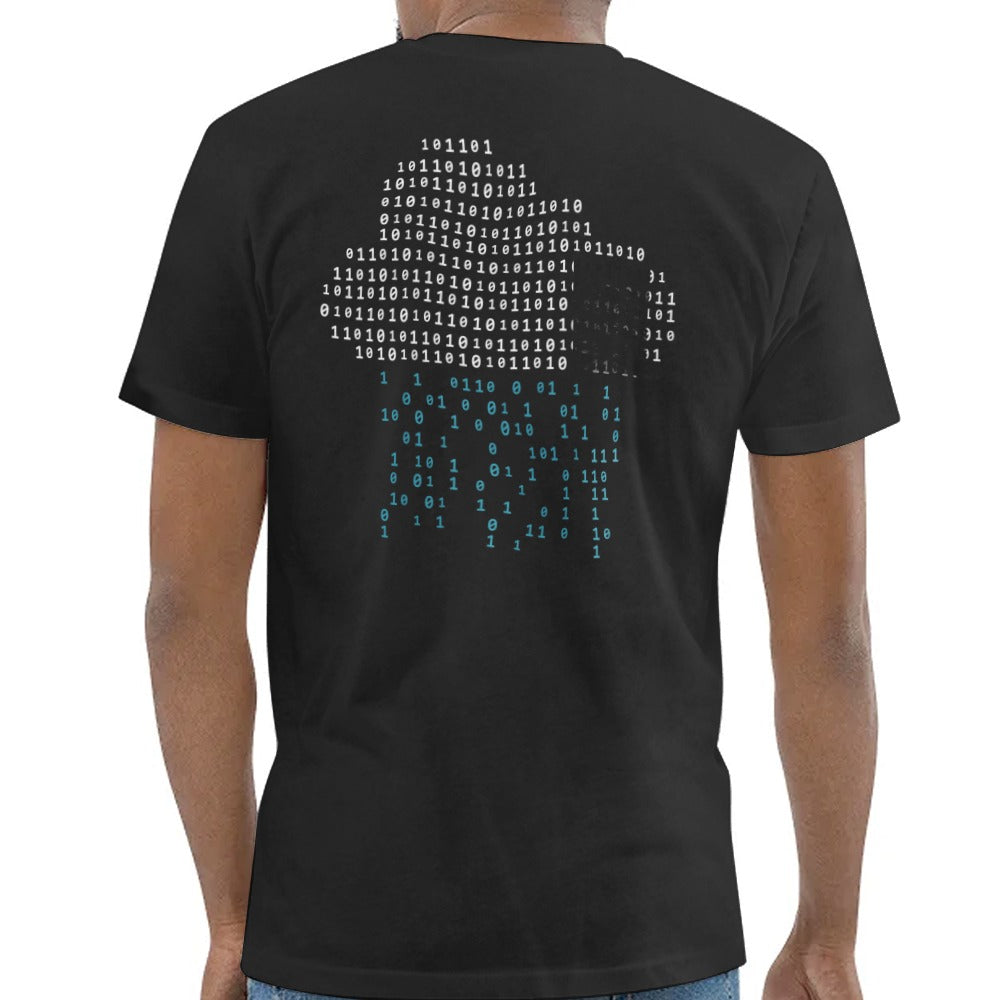 Cool Graphic Binary Code Black T-shirt product