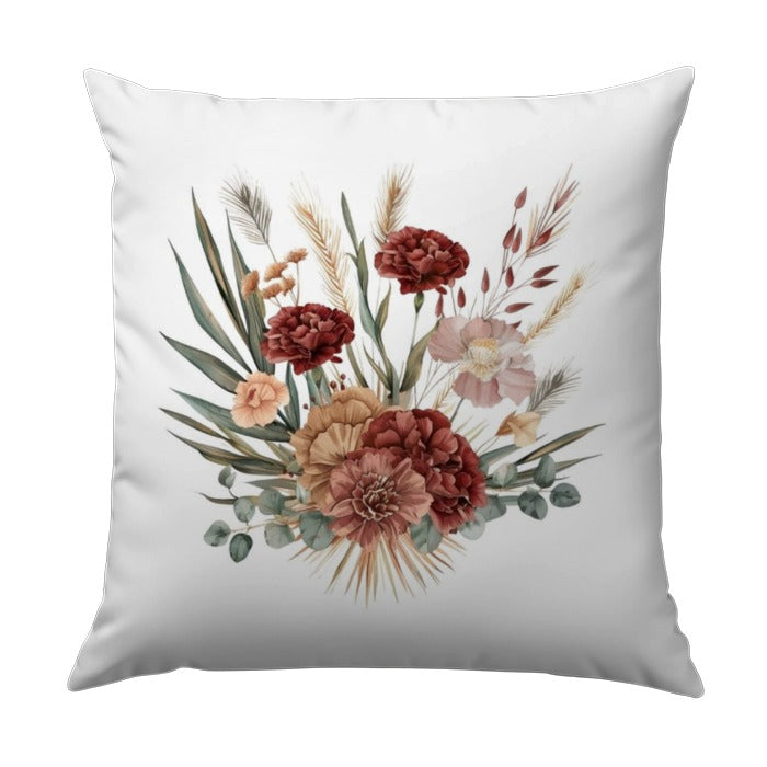 Floral Bouquet Pillow, Autumn Flowers, Decorative Pillow Cover, Boho Decor, Farmhouse Style, Throw Pillow, Accent Pillow, Home Decor - Tawshia