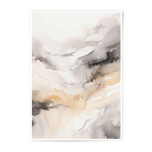 Abstract Watercolor Photographic Print, Neutral Tones Art, Modern Wall Decor, Fine Art Print, Home Decor, Living Room Art - Tawshia