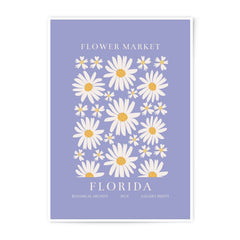Flower Market Photographic Print, Florida Botanical Art, Daisy Wall Decor, Floral Gallery Print, Aesthetic Wall Art - Tawshia