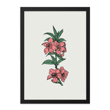 Peach Blossom Wall Art, Floral Illustration, Botanical Print, Flower Wall Decor, Pink Flowers, Spring Art, Home Decor - Tawshia