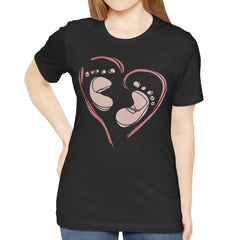 Heart and Baby Feet Graphic Women's T-Shirt product type