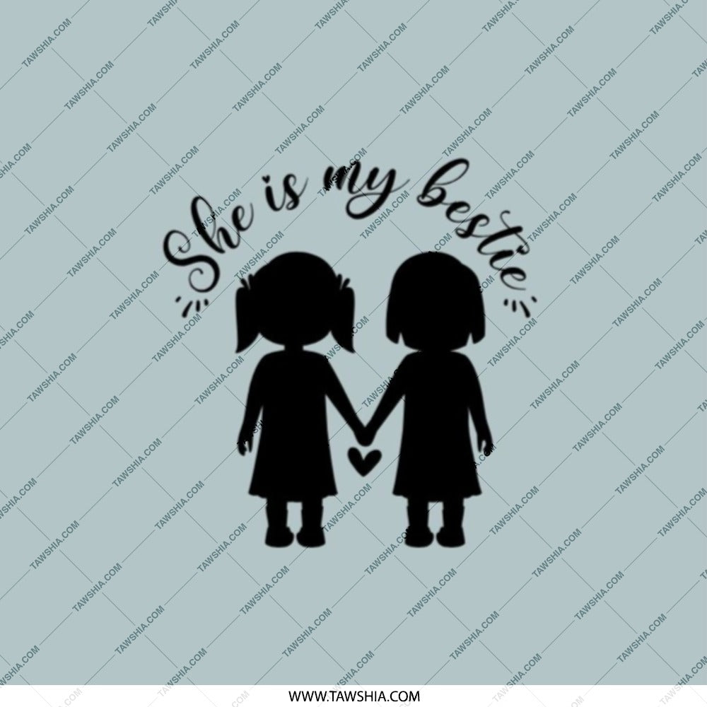 She Is My Bestie Pocket Mirror, Best Friends Gift, Cute Pocket Mirror, Gift For Her, Friendship Mirror, BFF Present - Tawshia