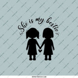 She Is My Bestie Pocket Mirror, Best Friends Gift, Cute Pocket Mirror, Gift For Her, Friendship Mirror, BFF Present - Tawshia