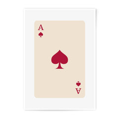 Ace of Spades Photographic Print, Casino Decor, Card Game Art, Playing Card Print, Poker Room Wall Art, Minimalist Design, Modern Home Decor - Tawshia