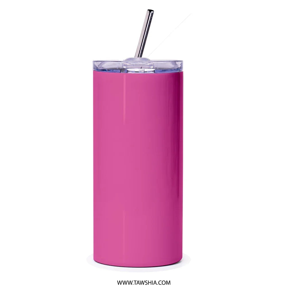 Sleek Hot Pink Insulated Travel Tumbler with Straw product
