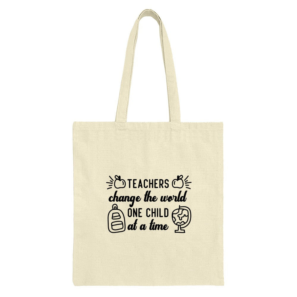 Teacher Appreciation Tote Bag, Teacher Change World Design, Teacher Gift Tote, Teacher Present, End of Year Teacher Gift, Teacher Thank You - Tawshia
